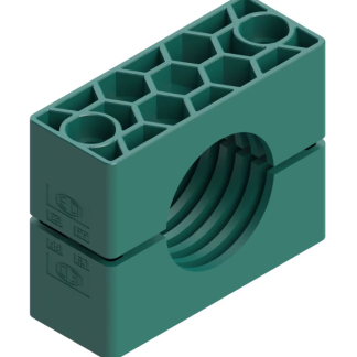 Morsetto per tubi, Parker RCP222X, per tubo con Ø esterno di 22mm max, in polipropilene