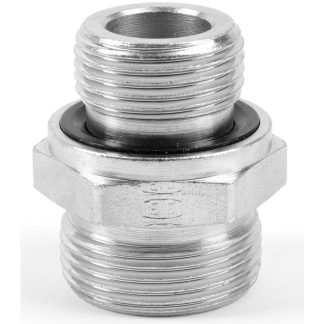 Perno maschio idraulico Parker, connettore A: Maschio metrico svasato 24°, B: G 3/8 Maschio