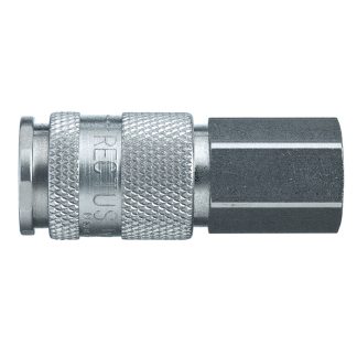 Giunto ad attacco rapido Legris, Filetto femmina BSPP 1/8 in Female Femmina, in Ottone nichelato, ISO 6150 C, ISO C