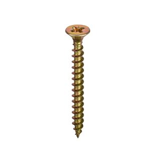 Vite per legno Svasata in Acciaio passivato giallo, zincato RS PRO 2.95poll. 75mm, filettatura 6mm, guida Pozidriv
