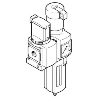 Gruppo FRL Festo MSB4-1/4:C3:J120-WP, attacco G 1/4, scarico Manuale, filtrazione 40μm