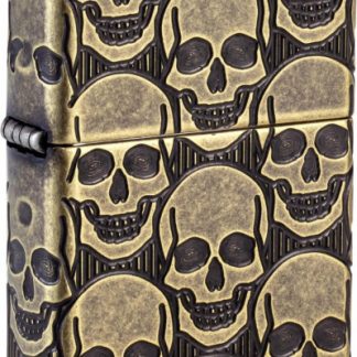 ZIPPO Armor Case messing 540 graviert Skulls 60007234