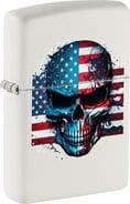 ZIPPO weiss color Skull Flag 60007288
