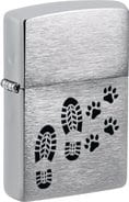 ZIPPO chrom gebuerstet color Footprints 60007238