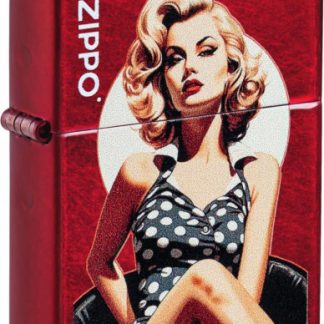 ZIPPO Candy Apple red color Vintage Pinup 60007242