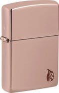 ZIPPO Rose Gold Armor Case Deep Carved Flame 60007340