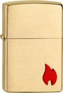 ZIPPO messing gebuerstet Emblem Zippo Flamme 2007965