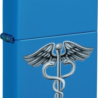 ZIPPO Sky Blue matte color Caduceus 60007387