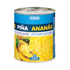 Ananas im Saft in Scheiben, 822 g (490 g abgetropft), 2 Stück