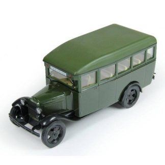 GAZ 03-30 vojenský autobus 1:43 - Naš Autoprom časopis s modelem Gaz-03-30 - kovový model auta