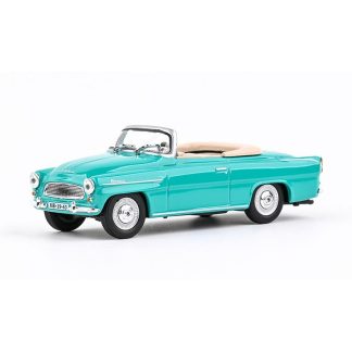 Škoda Felicia Roadster 1963 tyrkysová 1:43 - Abrex Škoda Felicia Roadster 1963 1:43 - Tyrkysová - kovový model auta