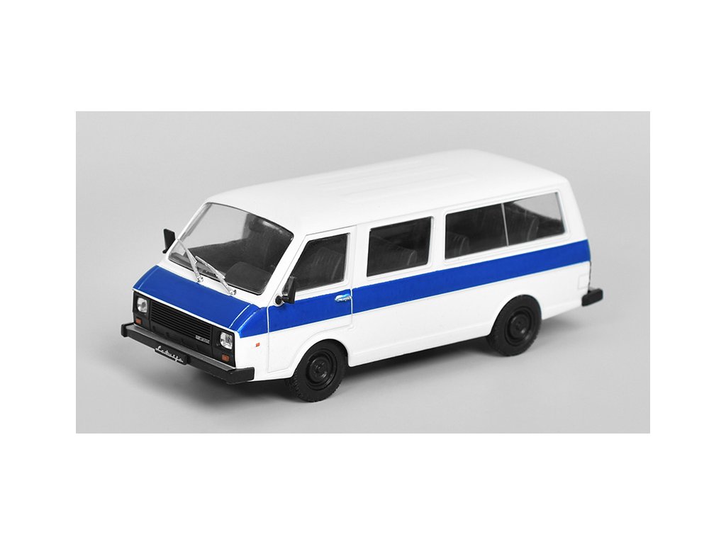 RAF-22038 1:43 - Kultovní auta SSSR časopis s modelem #74 RAF 22038 Kultovní auta SSSR - kovový model mikrobusu