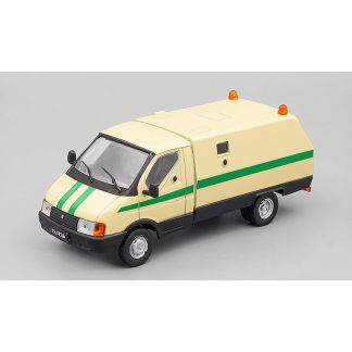 GAZ-3302 Ratnik Inkasování 1:43 - Auto ve službě časopis s modelem #14 GAZ 3302 RATNIK - kovový model auta