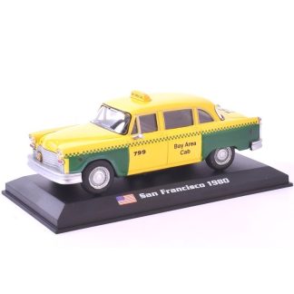 Checker 1:43 San Francisco 1980 - Taxíky světa časopis s modelem Checker - kovový model taxi