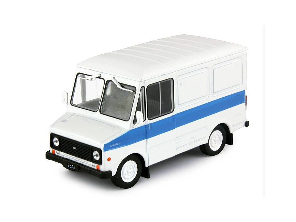 ERAZ-3730 1:43 - Kultovní auta SSSR - CCCP časopis s modelem #114 ERAZ 3730 - kovový model mikrobusu