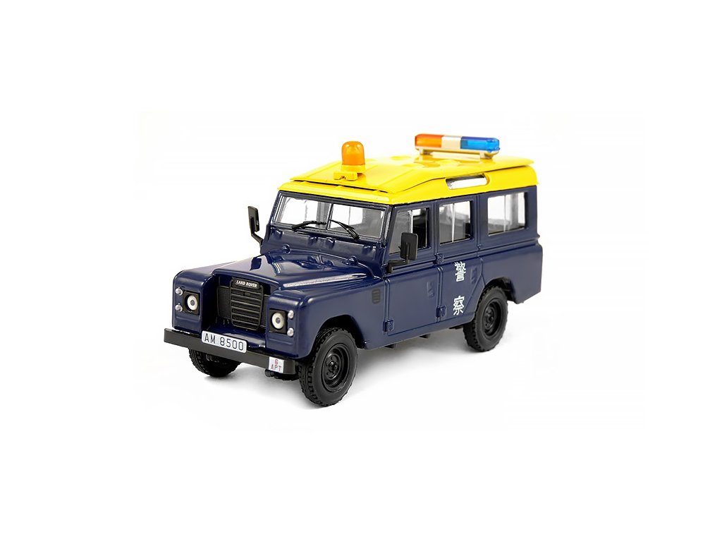 Land Rover 110 Long Hongkong - Policejní auta časopis s modelem #09 Land Rover 110 LWB Hong Kong - policejní auta