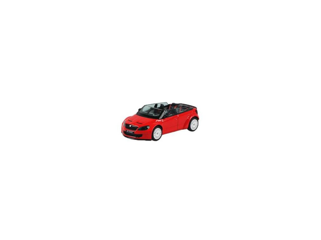 Škoda Fabia RS2000 Concept Car červená 1:43 - Abrex Škoda Fabia RS2000 Concept Car - kovový model auta