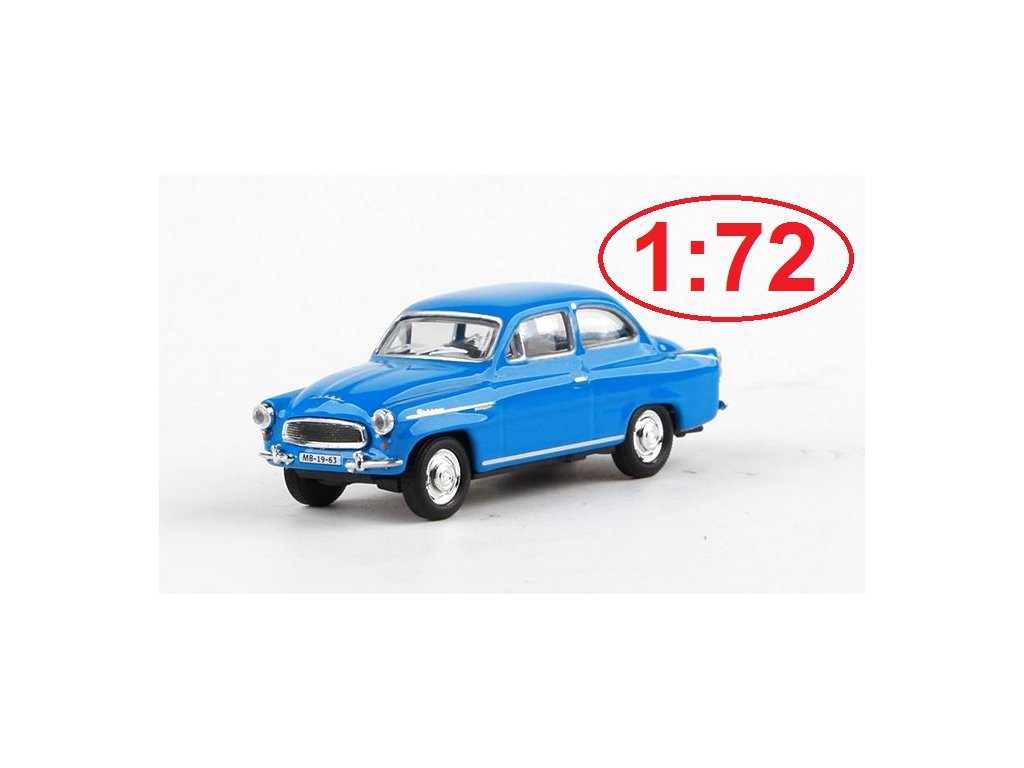 Škoda Octavia 1963 Modrá 1:72 - Abrex Škoda Octavia - kovový model auta