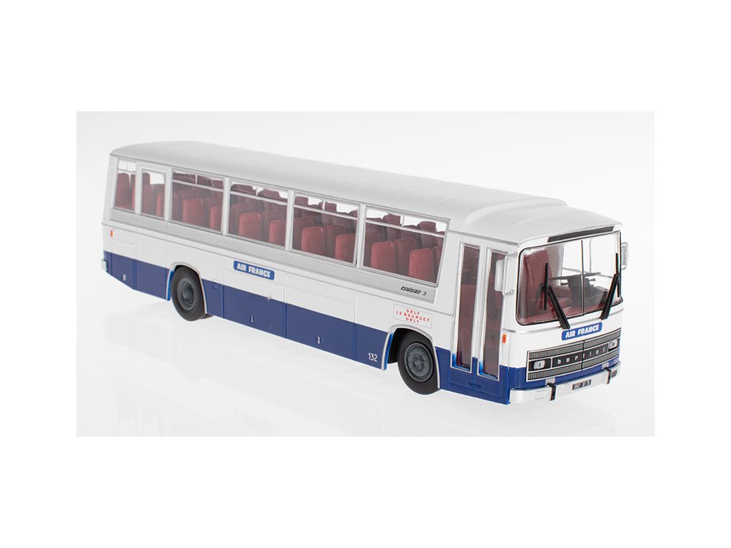 Berliet Cruisair 3 1969 1:43 - Hachette časopis s modelem Berliet Cruisair III AirFrance 1969 - kovový model autobusu