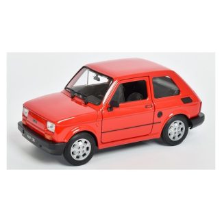 Fiat 126 červená 1:21 - Welly Fiat-126 Welly - kovový model auta