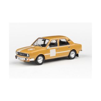 Škoda 105L 1977 Narozeninová Užovka 1977 zlatohnědá 1:43 - Abrex Škoda 105L 1977 ZLATOHNĚDÁ - kovový model auta 1/43