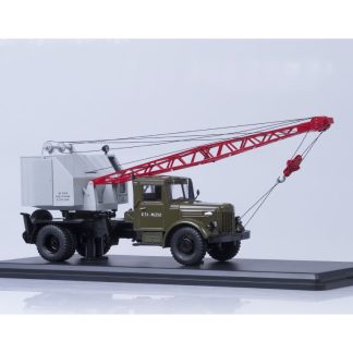 MAZ-200 Autojeřáb K-51 khaki 1:43 - SSM MAZ 200 Autojeřáb K-51 - kovový model auta
