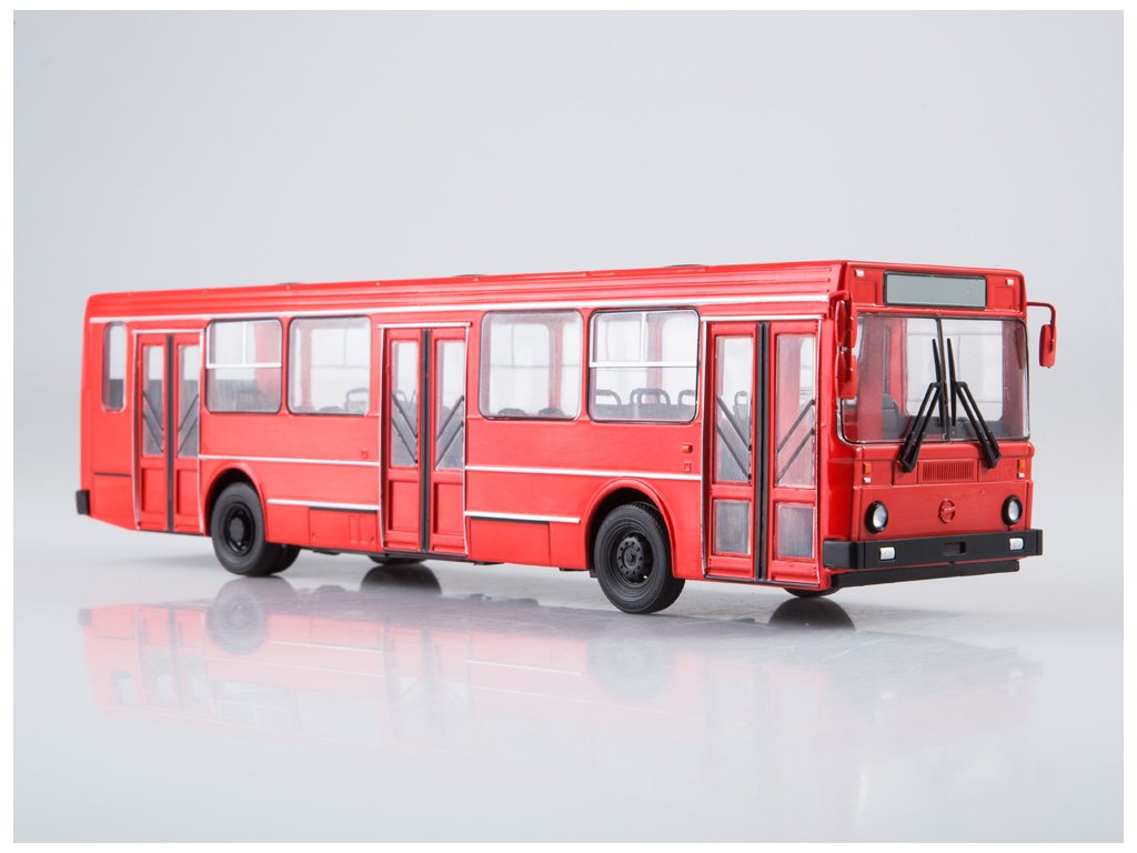 LIAZ-5256 autobus 1:43 - MODIMIO - Naše autobusy časopis s modelem #16 LIAZ 5256 - kovový model autobusu