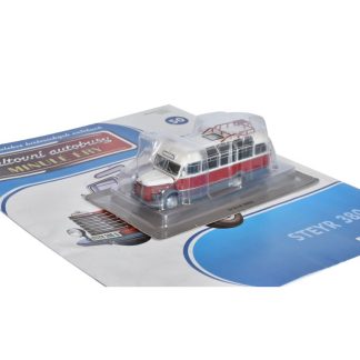 Steyr 380 Q 1:72 - Kultovní autobusy minulé éry časopis s modelem #50 Steyr 380Q - kovový model