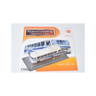 SAN H-01A 1:72 - Kultovní autobusy minulé éry časopis s modelem #51 SAN H01A - kovový model