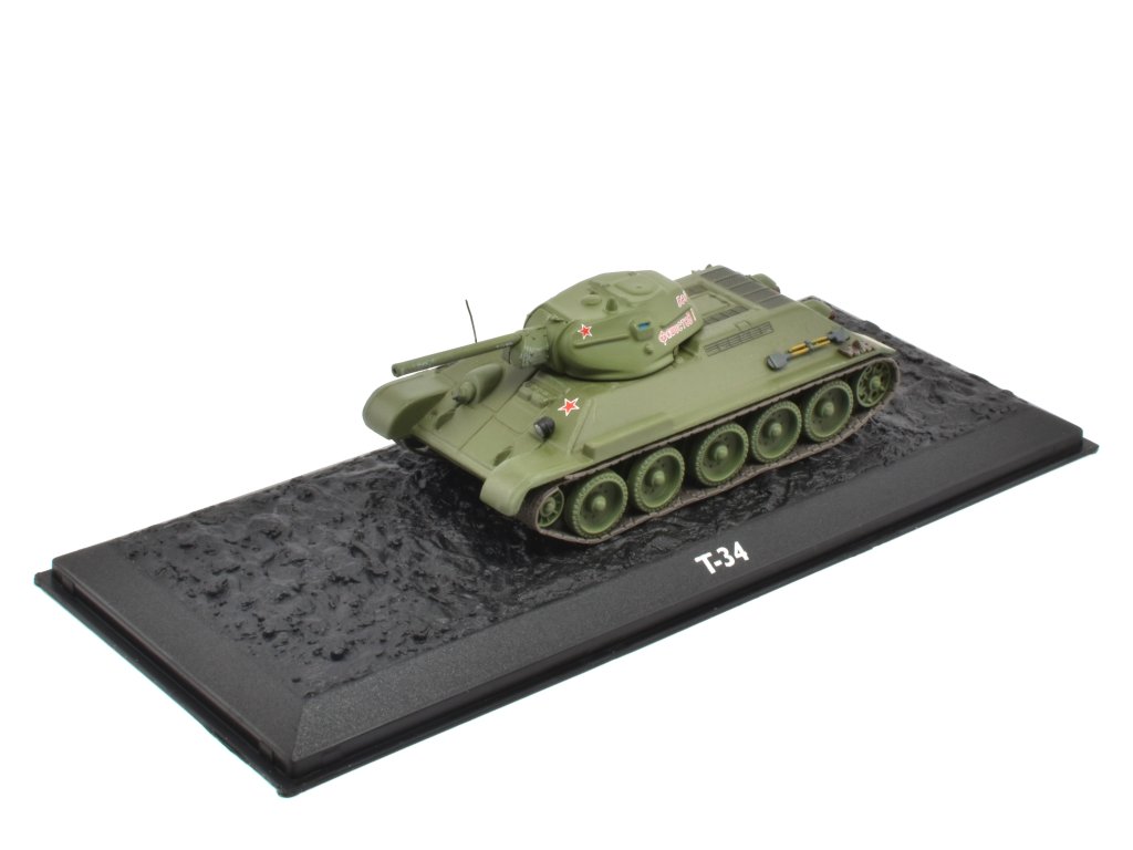 T-34 - 1:72 Atlas časopis s modelem T34 - kovový model tanku