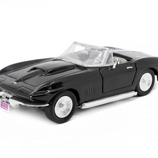 Chevrolet Corvette Stingray Convertible 1967 černá 1:24 - MOTORMAX Chevrolet Corvette 1967 - kovový model auta