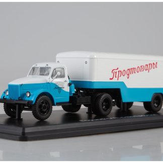 GAZ-51P s návěsem PAZ-744 1:43 - SSM GAZ 51 P s návěsem PAZ 744 - kovový model auta