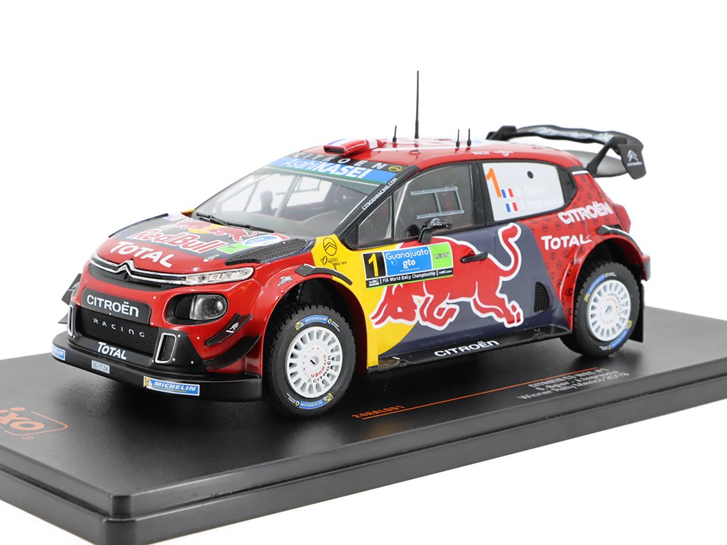 Citroen C3 WRC #1 Rallye Mexico 2019 S. Ogier / J. Ingrassia 1:24 - IXO Models Citroen C3 WRC No.1 Winner Rally Mexico Ogier/Ingrassia - kovový model auta