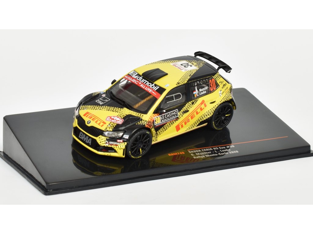 Škoda Fabia R5 Evo #30 Rallye Monte-Carlo 2020 1:43 - IXO Models Škoda Fabia R 5 Evo No.30 Rallye Monte-Carlo 2020 - kovové modely auta