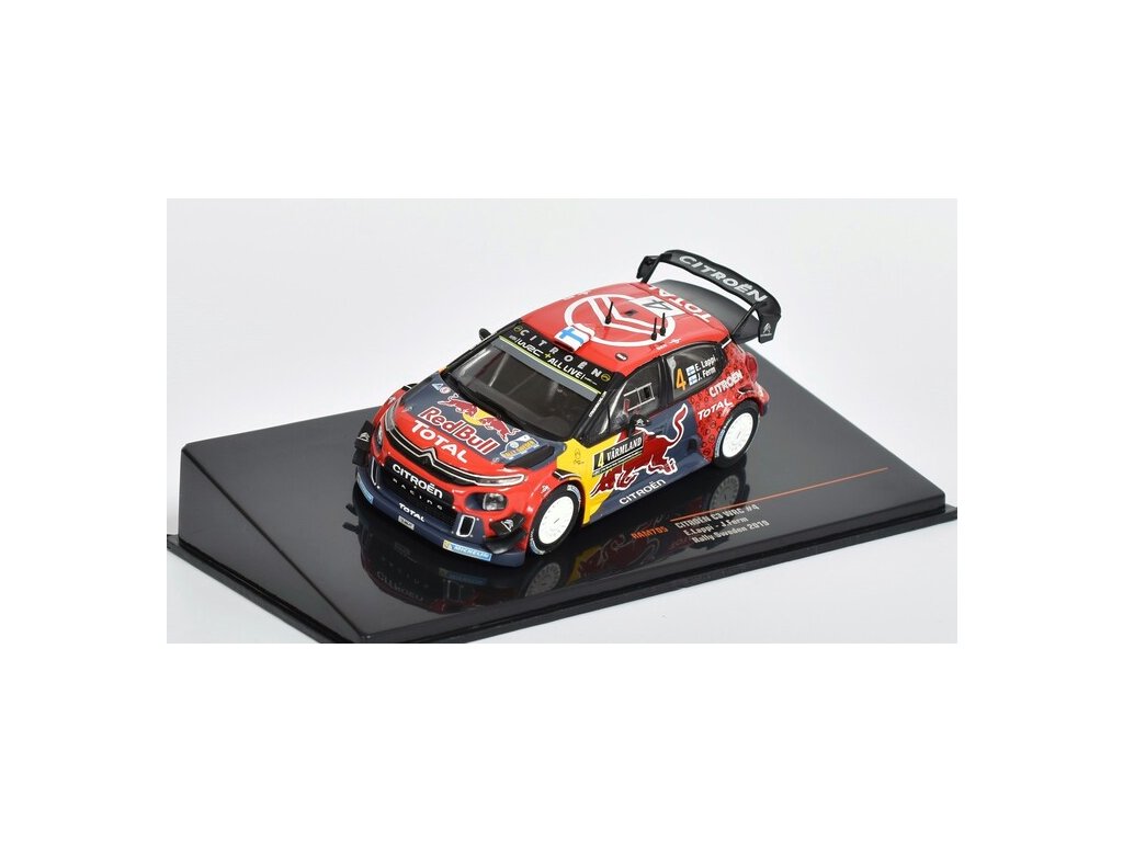 Citroen C3 WRC No.4 Rallye Švédsko 2019 1:43 - IXO Models Citroen C3 WRC N 4 - kovový model