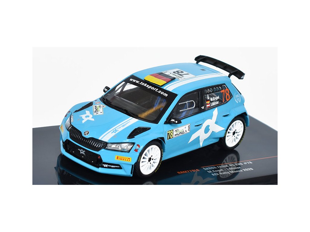 Skoda Fabia R5 EVO #78 ACI Rallye Monza 2020 M.Engel/I.Minor 1:43 - IXO Models Skoda Fabia R5 EVO - kovový model auta
