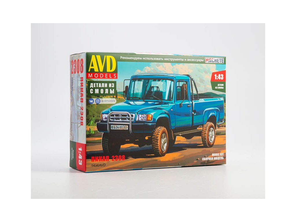 GAZ-2308 Pick-up nákladní auto 1:43 - AVD GAZ 2308 Pick up 2308 - nákladní auto stavebnice KIT AVD