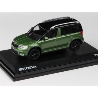 Škoda Yeti FL 2013 Zelená Cosmic Metalíza 1:43 - Abrex Škoda Yeti FL - 2013 - kovový model auta