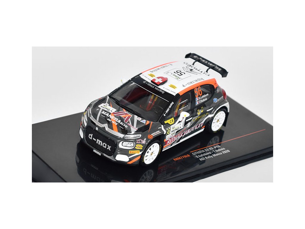 Citroen C3 R5 #56 ACI Rallye Monza 2020 Lefebvre/Dubois 1:43 - IXO Models Citroen C3 R5 N56 - kovový model auta