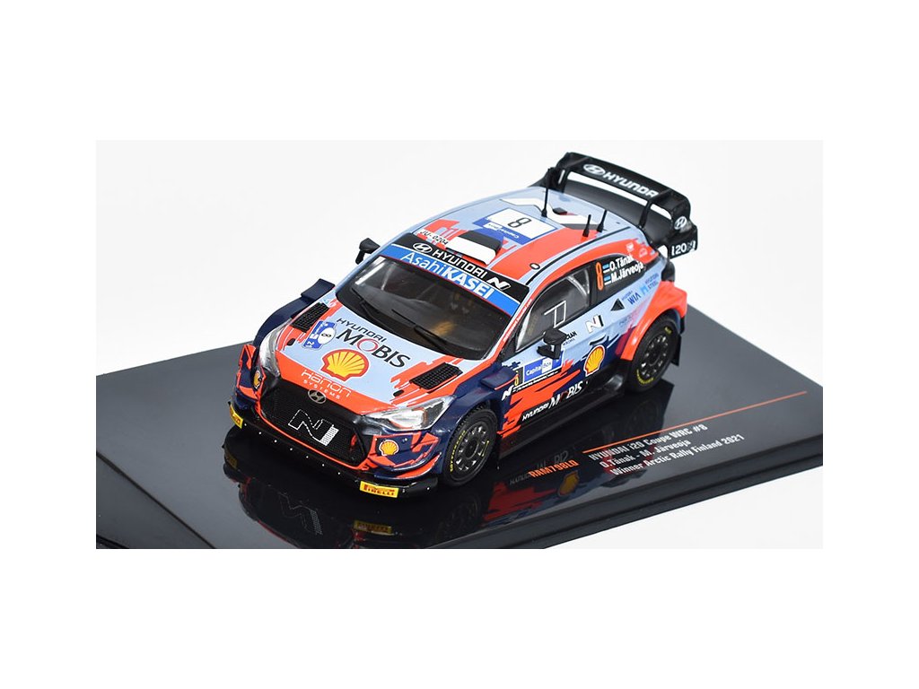 Hyundai i20 Coupe WRC #8 Winner Arctic Rally Finland 2021 1:43 - IXO Models Hyundai i20 Coupe WRC No.8 Winner Arctic Rally Finland 2021 - kovový model