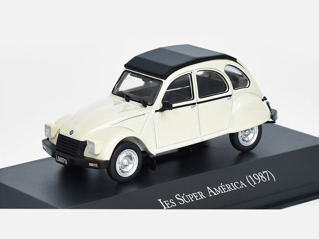 Citroen 2CV Ies Super America 1987 1:43 - časopis s modelem Citroen 2CV Ies Super America 1987 - kovový model auta