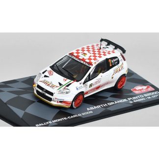 Fiat Abarth Grande Punto S2000 #2 Monte-Carlo 2009 1:43 Atlas časopis s modelem Fiat Punto Abarth Grande S2000 No.2 Rally Monte Carlo 2009 - kovový model auta