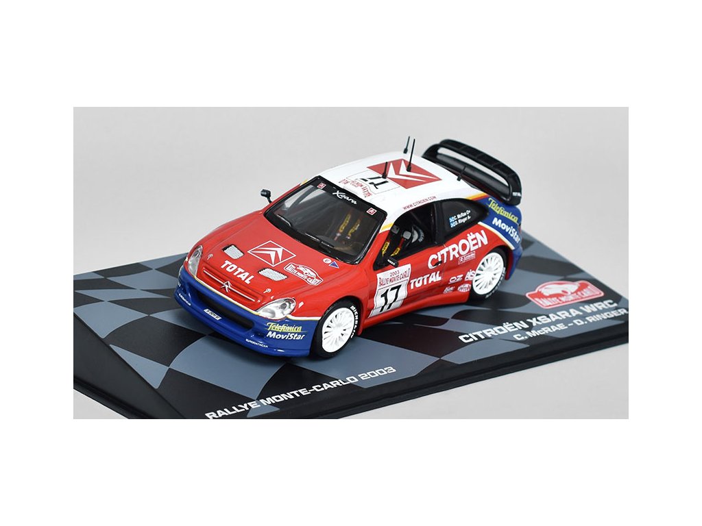 Citroen XSARA WRC #17 Rallye Monte-Carlo 2003 1:43 - Atlas časopis s modelem Citroen XSARA WRC No.17 Rally Monte Carlo 2003 - kovový model auta