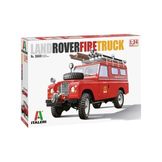 Land Rover III series Fire Truck 1:24 - stavebnice Italeri Land Rover III-series 109 Hampshire Service - Hasičský vůz - ModelKIT
