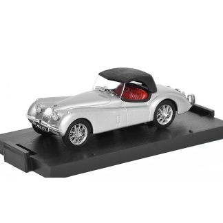 Jaguar XK 120 3.5 Spider Closed 1948 šedá metalíza - 1:43 - Brumm JAGUAR XK 120 3.5 SPIDER CHIUSA 1948 CLOSED - kovový model auta