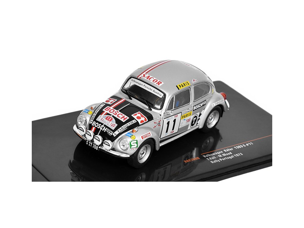 Volkswagen Kafer 1303 S #11 Rally Portugal 1973 T.Fall/M.Wood 1:43 - IXO VW Beetle 1303 S No.11 - kovový model auta