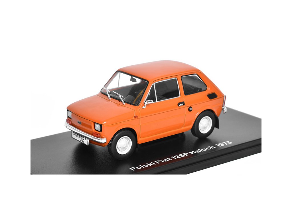 Polski Fiat 126P Maluch - 1973 1:24 - časopis Nezapomenutelné auta #21 s modelem Polski Fiat 126P - kovový model auta