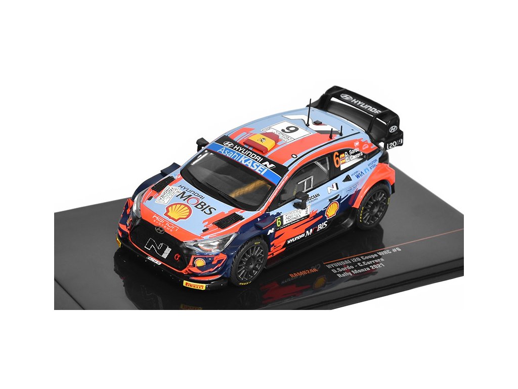 Hyundai i20 Coupe WRC #6 Rally Monza 2021 D.Sordo/C.Carrera 1:43 - IXO Models Hyundai i20 Coupe WRC No.6 Rally Monza 2021 - kovový model auta