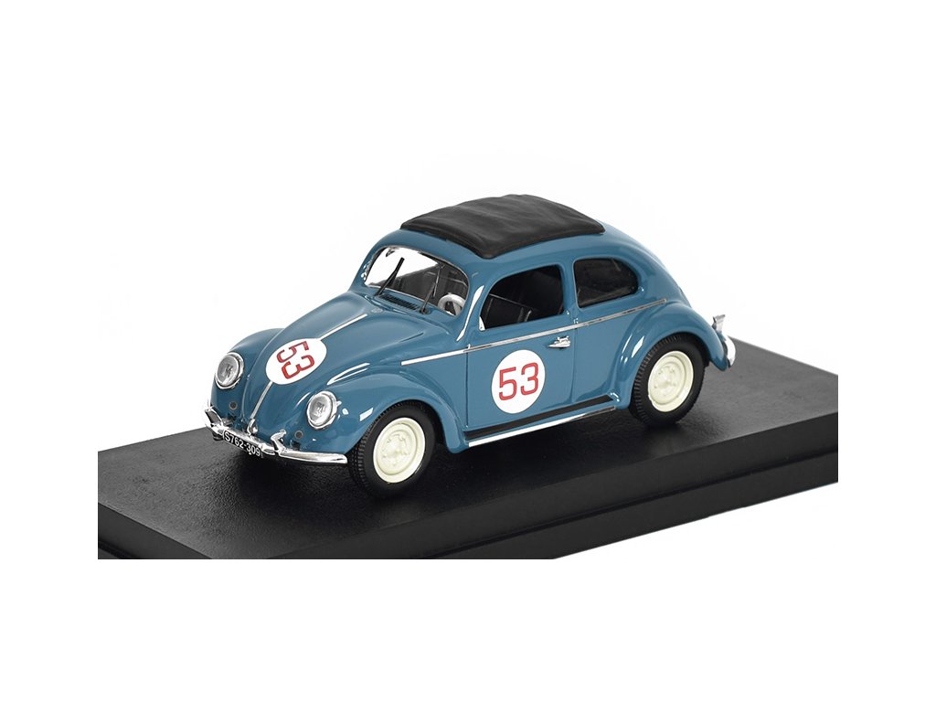 Volkswagen Beetle #53 Rally Nurburgring 1954 W. Von Trips 1:43 - Rio Models VW Maggiolino No.53 Rally Panamericana 1954 W. Von Trips - kovový model auta