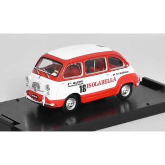 Fiat 600D Multipla 1960 18 Isolabella 1:43 - BRUMM Fiat 600 D Multipla 1960 Amaro 18 Isolabella - kovový model auta